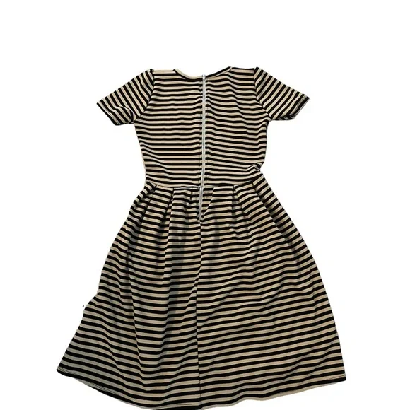 Lularoe Amelia dress with pockets black & tan size XS - Picture 2 of 4
